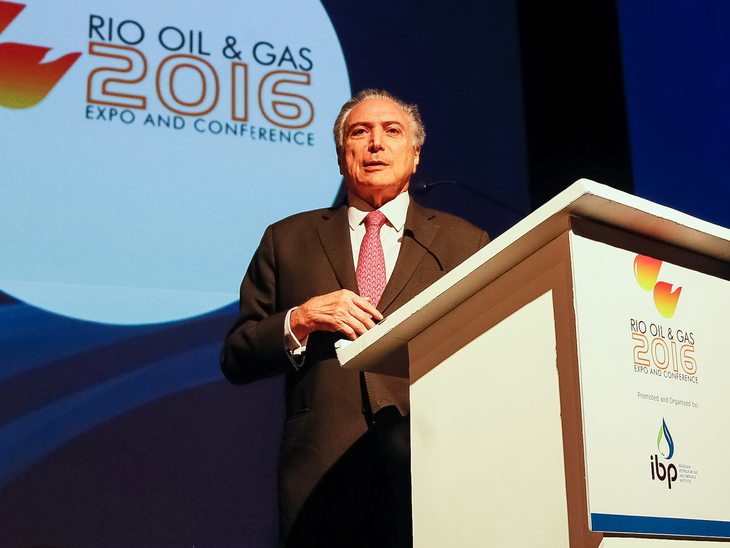 Michel Temer estará hoje na abertura do maior evento de óleo e gás da América Latina
